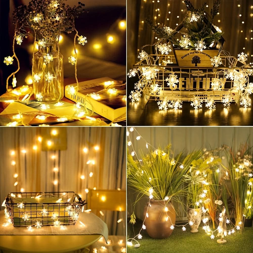 Cortina de Luzes LED Floco de Neve – 3 Metros