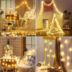 Cortina de Luzes LED Floco de Neve – 3 Metros