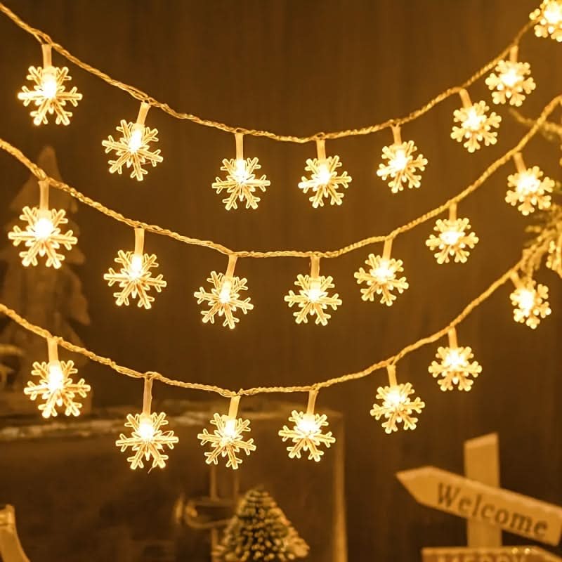 Cortina de Luzes LED Floco de Neve – 3 Metros