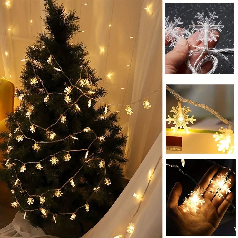 Cortina de Luzes LED Floco de Neve – 3 Metros