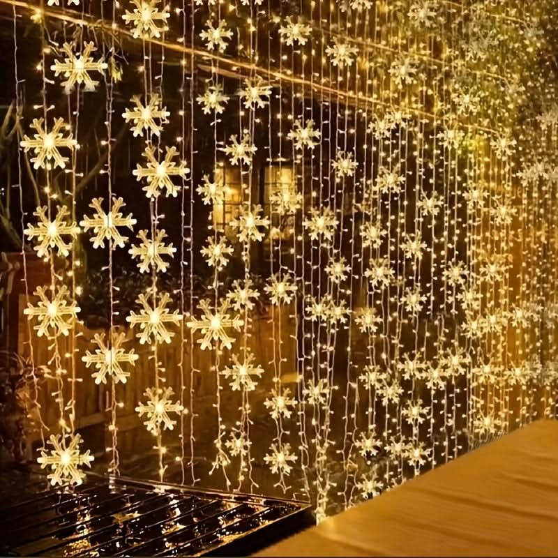 Cortina de Luzes LED Floco de Neve – 3 Metros