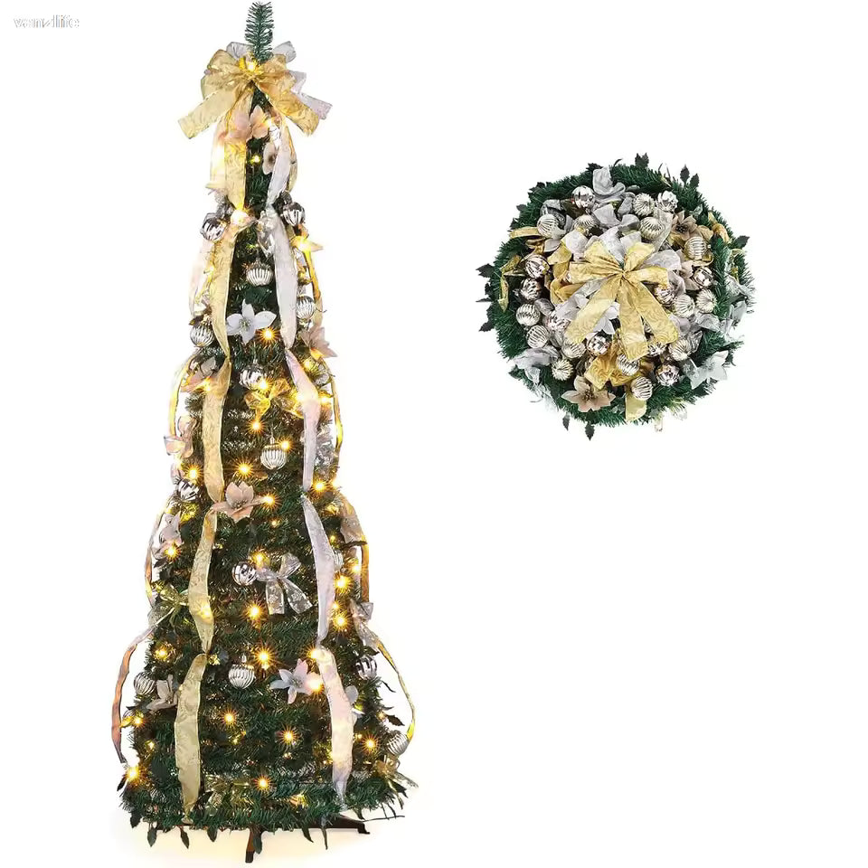 Árvore de Natal Retrátil com Micro LEDs