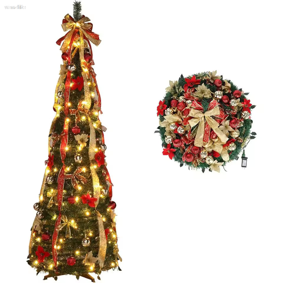 Árvore de Natal Retrátil com Micro LEDs
