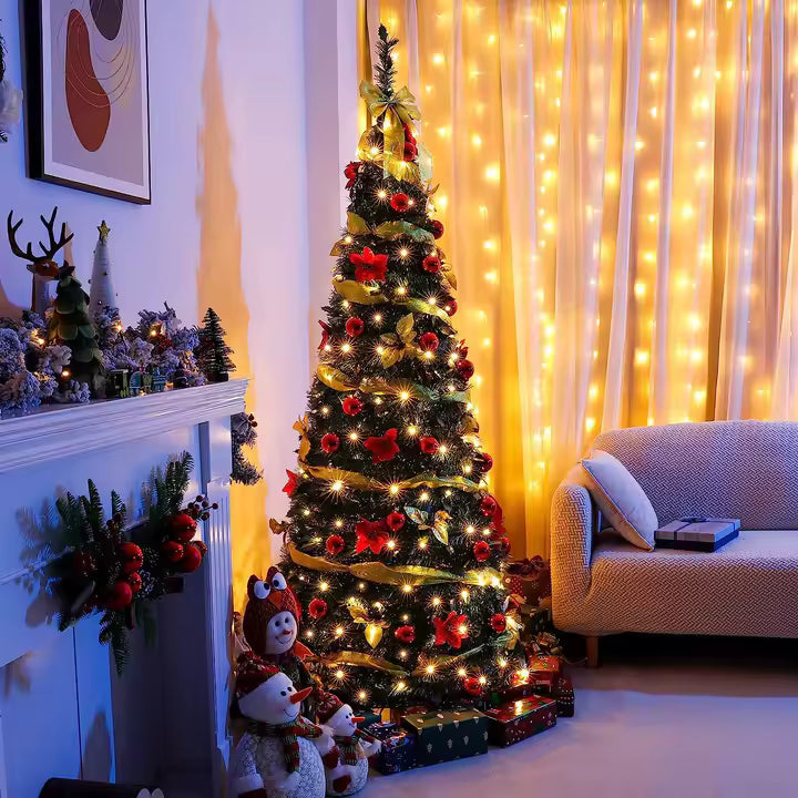 Árvore de Natal Retrátil com Micro LEDs