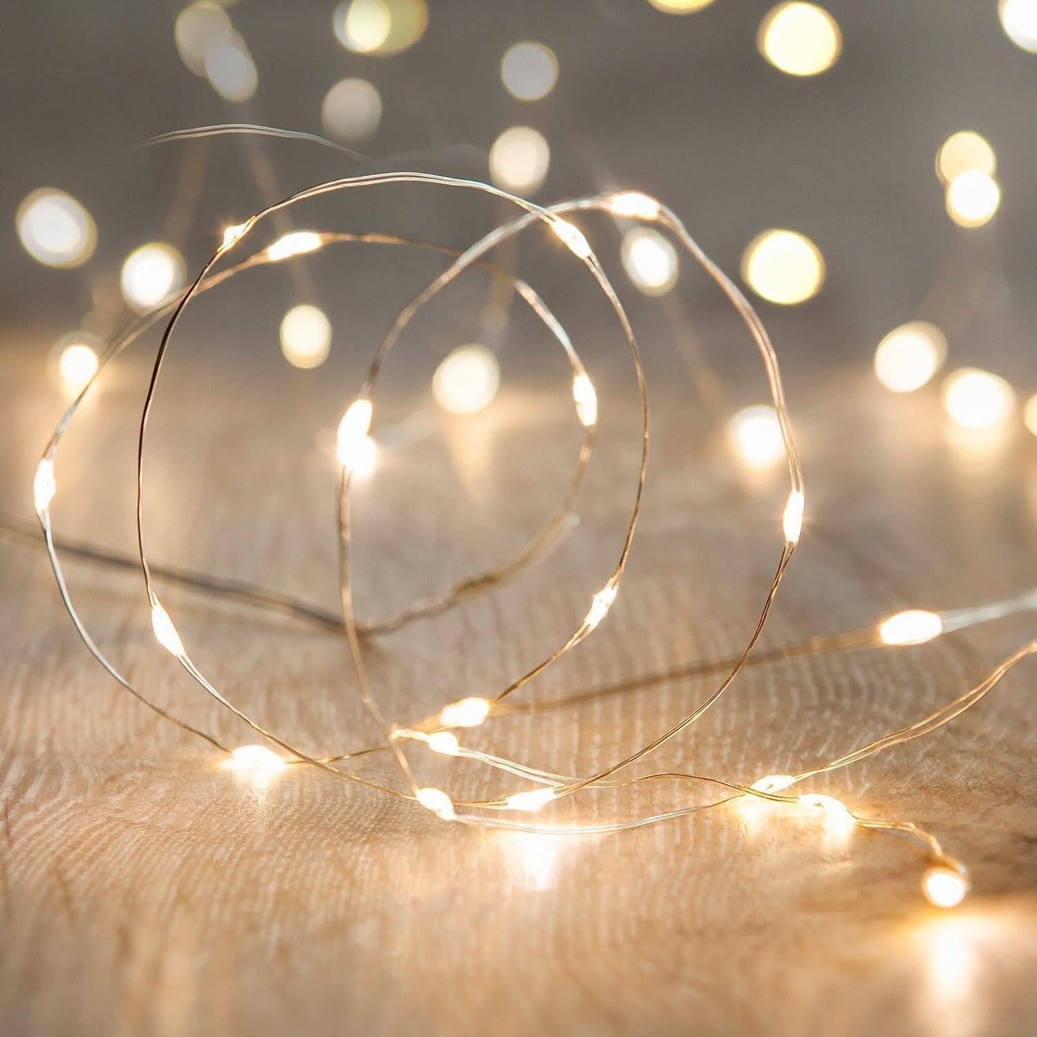 100 Micro Luzes de Fada LED Brancas Quentes