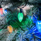 Conjunto com 60 Luzes de Natal Pinha C7 Multicoloridas