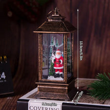 Luz Noturna Decorativa Natalina com Papai Noel e Boneco de Neve
