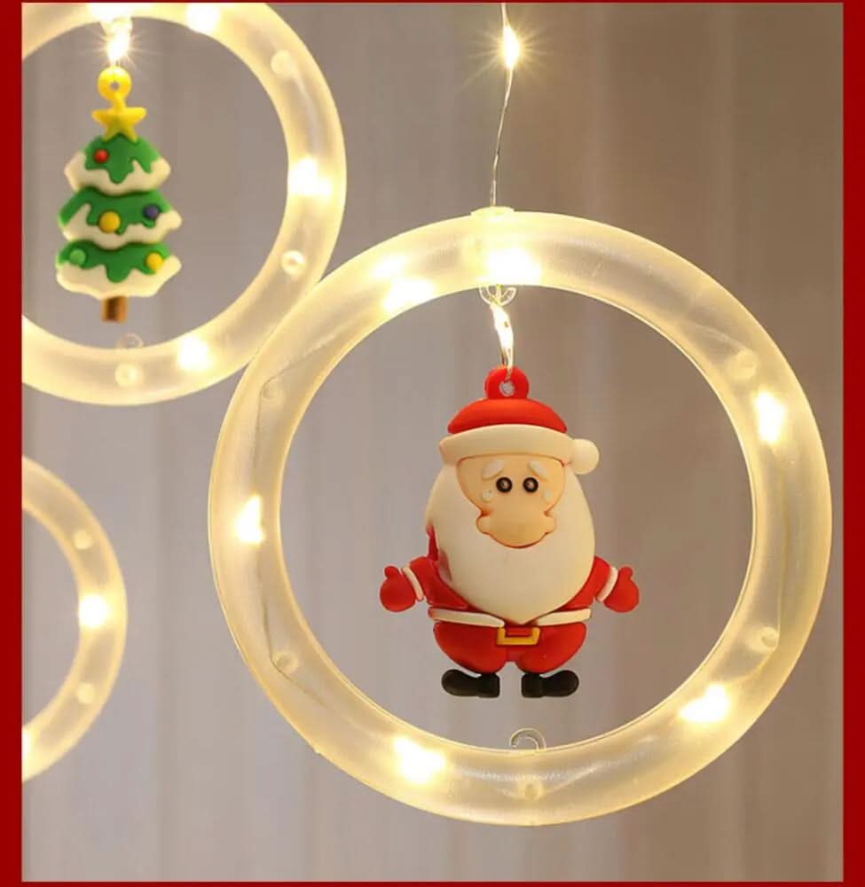 Cortina de Luzes de Natal em LED para Decoração – Brilho Festivo e Encantador