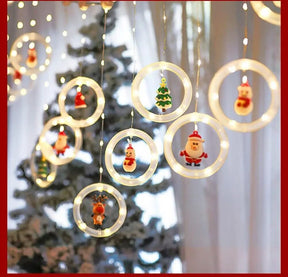 Cortina de Luzes de Natal em LED para Decoração – Brilho Festivo e Encantador