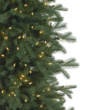 Árvore de Natal Cathedral Fir Slim com Galhos Articulados, Suporte Metálico e Micro LEDs Embutidos